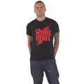 Schwarz - Back - David Bowie - "Rebel Rebel" T-Shirt für Herren-Damen Unisex