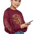Weinrot - Side - Harry Potter - "Gryffindor Constellation" Kurzes Sweatshirt für Damen