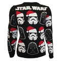 Schwarz-Weiß-Rot - Front - Star Wars - "Vader And Trooper" Sweatshirt für Herren-Damen Unisex - weihnachtliches Design