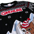 Schwarz-Weiß - Lifestyle - Gremlins - "Skiing" Pullover für Herren-Damen Unisex - weihnachtliches Design