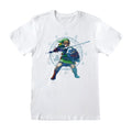 Weiß - Front - Legend Of Zelda - "Skyward Sword Pose" T-Shirt für Herren-Damen Unisex