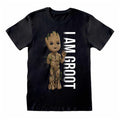 Schwarz - Front - Guardians Of The Galaxy - "I Am Groot" T-Shirt für Herren-Damen Unisex