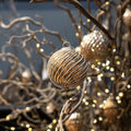 Silber-Bronze - Back - The Noel Collection - Christbaumkugel, Brüniert, weihnachtliches Design