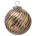 Silber-Bronze - Front - The Noel Collection - Christbaumkugel, Brüniert, weihnachtliches Design