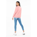 Pink-Weiß - Side - Hype Damen Script Sweatshirt