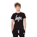 Schwarz - Front - Hype Kinder T-Shirt mit Logo-Aufdruck