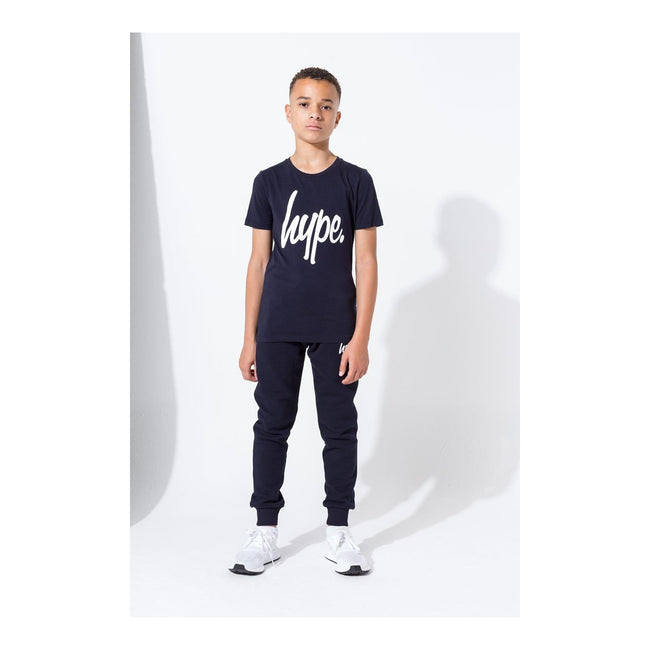 Marineblau - Lifestyle - Hype Kinder T-Shirt mit Logo-Aufdruck