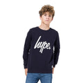Marineblau - Front - Hype Jungen Sweatshirt mit Logo-Schriftzug
