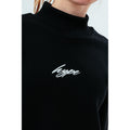 Schwarz - Pack Shot - Hype - "Leopard Panel" Kurzes Sweatshirt für Mädchen