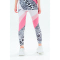 Pink-Grau - Back - Hype - "Leopard Wave" Leggings für Mädchen