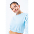 Blau - Side - Hype - Kurzes Sweatshirt mit Kordelzug für Mädchen