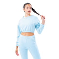 Blau - Front - Hype - Kurzes Sweatshirt mit Kordelzug für Mädchen