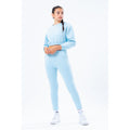 Blau - Back - Hype - Kurzes Sweatshirt mit Kordelzug für Mädchen