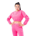 Pink - Front - Hype - Kurzes Sweatshirt mit Kordelzug für Mädchen