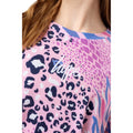 Pink - Lifestyle - Hype - "Abstract" T-Shirt Überschnittene Schulter für Mädchen