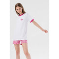Weiß-Pink - Back - Hype - "Rainbow" Schlafanzug mit Shorts für Mädchen