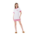 Weiß-Pink - Front - Hype - "Rainbow" Schlafanzug mit Shorts für Mädchen