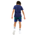 Marineblau-Weiß-Grün - Back - Hype - "Reef Spray" T-Shirt und Shorts für Jungen
