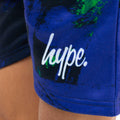 Marineblau-Weiß-Grün - Pack Shot - Hype - "Reef Spray" T-Shirt und Shorts für Jungen