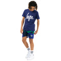 Marineblau-Weiß-Grün - Front - Hype - "Reef Spray" T-Shirt und Shorts für Jungen