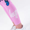 Pink-Blau - Side - Hype - "Butterfly" Leggings für Mädchen