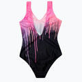 Pink-Schwarz-Weiß - Back - Hype - "Drips" Badeanzug für Mädchen