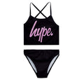 Schwarz-Pink - Front - Hype - Bikini Set für Mädchen