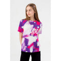 Weiß-Violett-Pink - Front - Hype - "Spray" T-Shirt für Mädchen