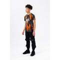 Schwarz-Orange - Pack Shot - Hype - "Dripping Camo" T-Shirt für Jungen