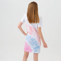 Weiß-Blau-Pink - Lifestyle - Hype - T-Shirt-Kleid für Mädchen