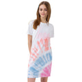 Weiß-Blau-Pink - Front - Hype - T-Shirt-Kleid für Mädchen