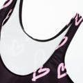 Schwarz-Pink - Side - Hype - Badeanzug für Mädchen