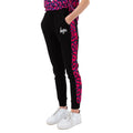Schwarz-Pink-Violett - Front - Hype - "Neon Cheetah" Jogginghosen für Mädchen