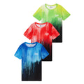 Rot-Blau-Grün - Front - Hype - T-Shirt für Jungen (3er-Pack)