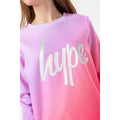 Pink - Lifestyle - Hype - "Fade Holographic" Sweatshirt Rundhalsausschnitt für Mädchen