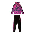 Schwarz-Pink - Front - Hype - Trainingsanzug für Mädchen