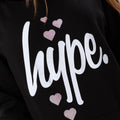Schwarz-Weiß - Lifestyle - Hype - "Hearts" Kapuzenpullover für Mädchen