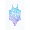 Petrol-Violett - Front - Hype - Badeanzug für Mädchen