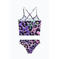 Schwarz-Violett-Pink - Back - Hype - "Leopard" Bikini Set für Mädchen