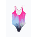 Pink-Blau-Weiß - Back - Hype - "Drip" Badeanzug für Mädchen