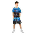 Blau-Schwarz-Weiß - Lifestyle - Hype - "Tripple" T-Shirt für Jungen