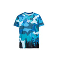 Blau-Weiß - Front - Hype - "Camo" T-Shirt für Jungen