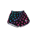 Schwarz-Pink-Blau - Front - Hype - "Scribble Heart" Shorts für Mädchen