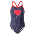Blau-Rot-Weiß - Front - Aquawave - "Triangulo" Badeanzug für Mädchen