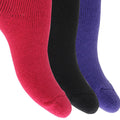 Schwarz-Marineblau-Lila - Side - FLOSO Kinder Winter Thermo Socken (3-er Pack)