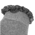 Grau - Back - Mädchen Socken mit Rüschen Abschluss (3er Pack)