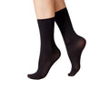 Schwarz - Front - Silky Damen Socken, knöchelhoch, blickdicht, 40 Denier, 3 Paar