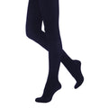Marineblau - Front - Silky Damen 300 Denier Appearance Fleece-Strumpfhose