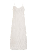 Weiß - Front - Girls On Film Damen Kleid Goulding mit Fransen-Design