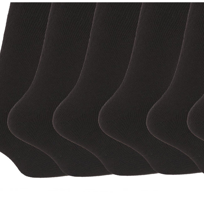 Schwarz - Back - FLOSO Herren Thermo Socken, Multipack, 6-er Pack